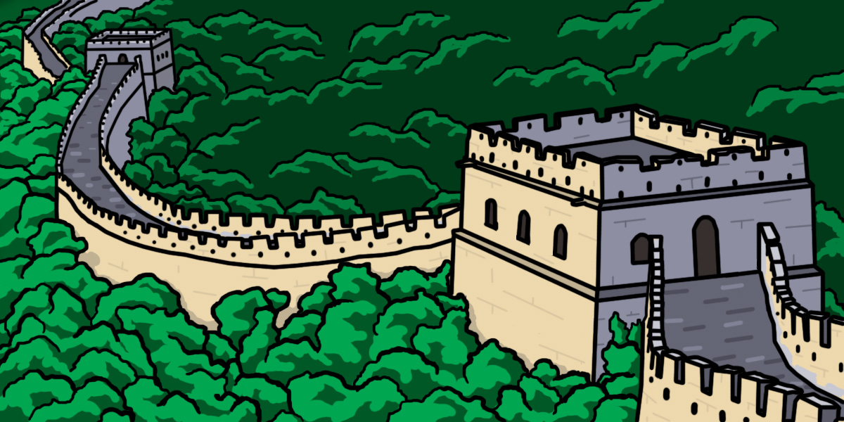 great wall of china clipart