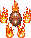 Chrono Trigger's Son of Sun boss - a floating eye surrounded by five flames.