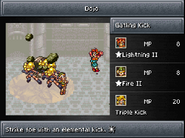 Gatling Kick as seen in the Dojo.
