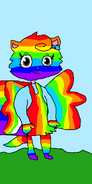 Rainbow Kitten Cutains OC