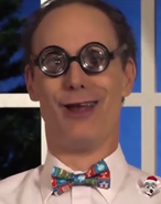 Larry wear his Christmas bow-tie as seen in Holiday 2014, one of his last appearances.