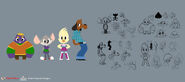 Original designs for some of the characters