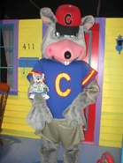 The full-bodied animatronic in "Cool Chuck" attire