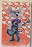 Chuck E. Cheese Red-Orange Portrait