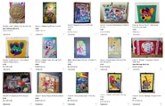 Screenshot of some of the artwork being sold.