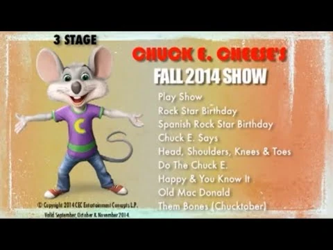 Fall 2014 Show Chuck E Cheese Wiki Fandom