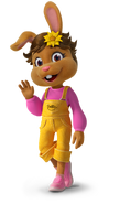 Bella waving