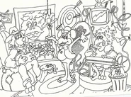 Concept art for center and right stage