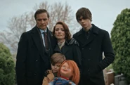 Grant and his family mourning Joseph in the Chucky episode Jennifer's Body.