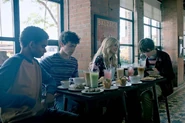 Grant with Jake, Devon and Lexy in the Chucky episode Let the Right One In.