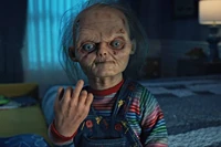 Chucky angered by the M3GAN film.