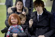 Grant with Henry at Teddy's funeral in the Chucky episode Murder at 1600.