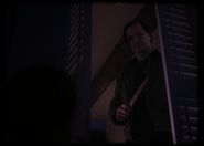 The Hackensack Slasher finding Charles in the closet in the Chucky episode I Like To Be Hugged.