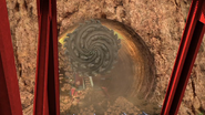The machine's drill