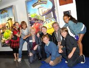 Overton along with other voice actors and crew members for Season 1