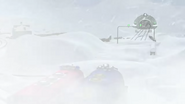 The junction covered in snow