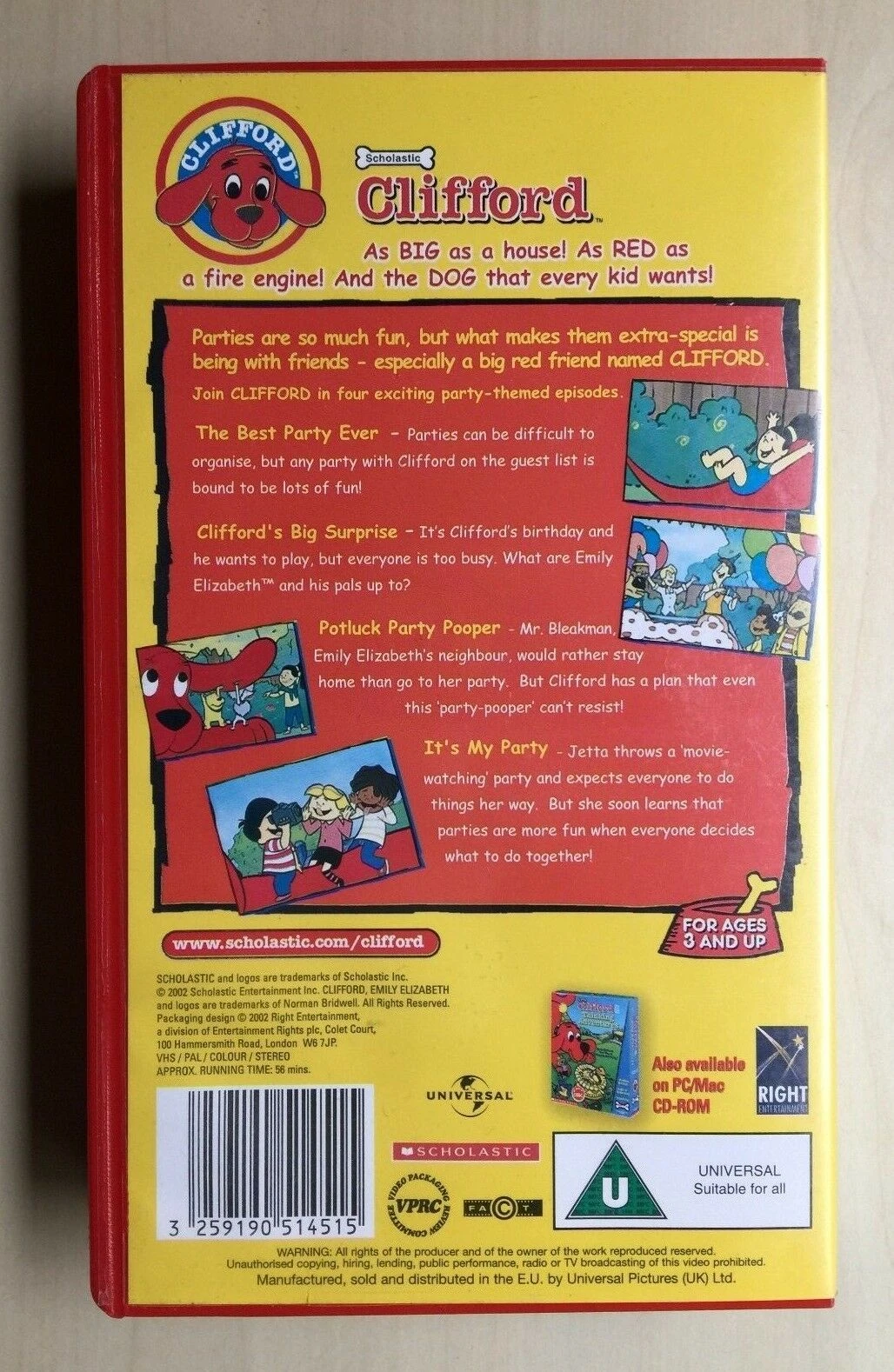 Clifford Party Time CIC Video with Universal and Paramount (UK