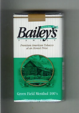 baileys cigarettes Bailey's Family Green Field Menthol (Menthol Lights) (version 2b) L-20-S -  USA | Cigarettehistory Wikia