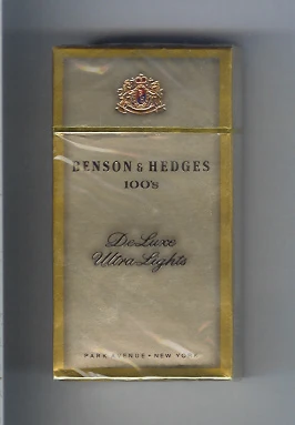 Benson & Hedges de Luxe Ultra Lights (version 1) L-20-H - USA |  Cigarettehistory Wikia