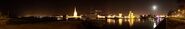 Panoramique des tours de La Rochelle de nuit