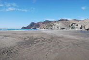 Panorámica de la playa de Monsul (Cabo de Gata, España)