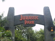 Jurassic Park Entrance Arch at the Universal Islands of Adventure