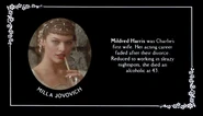 Milla in Chaplin.png (875 KB) Milla Jovovich's death is mentioned in the on-screen text at the end of the Chaplin