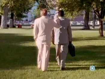 Wren and the Angel of Death walking away implying his death in Touched by an Angel: What Are Friends For?
