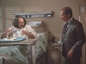 Allen Garfield (left) before his off-screen death in McCloud: A Little Plot in Tranquil Valley