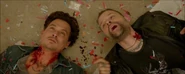 Johnny Depp left with Peter DeLuise, in 21 Jump Street