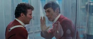 Leonard Nimoy (right, with William Shatner) in Star Trek II: The Wrath of Khan