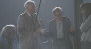 Woody Allen's spirit (2nd from right) in Scoop