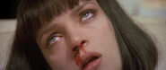 Uma Thurman's temporary death in Pulp Fiction