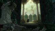 Rapahel Sbarge's skeletal remains in The Legend of Korra: A Spiritual Age