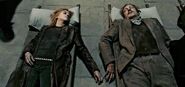 David Thewlis with Natalia Tena in Harry Potter and the Deathly Hallows: Part 2