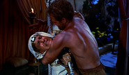 Vincent Price (left) in The Ten Commandments