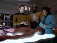 LeVar Burton (on table) in Star Trek: The Next Generation: Parallels