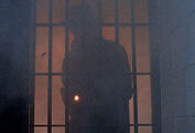 The Black Man shooting Beau Starr (and others) in Halloween 5: The Revenge of Michael Myers