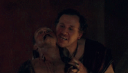 Kelson Henderson (left) in Spartacus: Wolves at the Gate