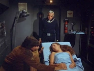 Jane Seymour death scene in Battlestar Galactica: Lost Planet of the Gods 2