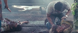 Sarah Thompson (lying on the right) in Raajneeti