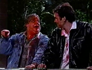 Chris Farley (left) just before his death in SNL (5-13-1995)