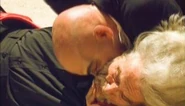 Pietro Martellanza (right) being bitten by Enrique Sarasola in Killer Barbys vs. Dracula
