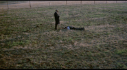 Steve Kanaly dead (lying down) in Dillinger