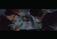 Aaron Staton (center), moments before death, in L.A. Noire