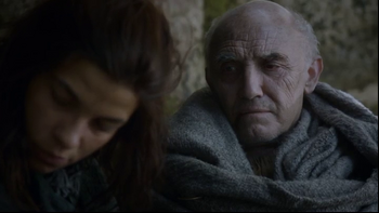 Donald Sumpter just before his death in Game of Thrones-Valar Morghulis