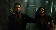 Jenna Dewan (on right) before her off-screen death in American Horror Story: The Coat Hanger