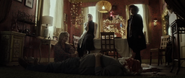 Bruce Davison dead (lying down) in Lords of Salem