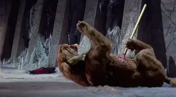Margaret Whiting’s death (in tiger form) in Sinbad and the Eye of the Tiger 