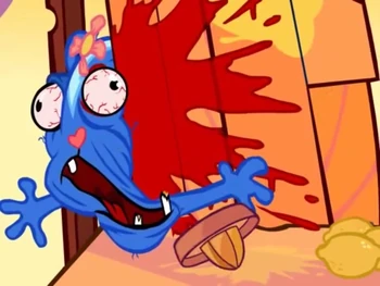 Dana Belben’s animated death in Happy Tree Friends: Eyes Cold Lemonade